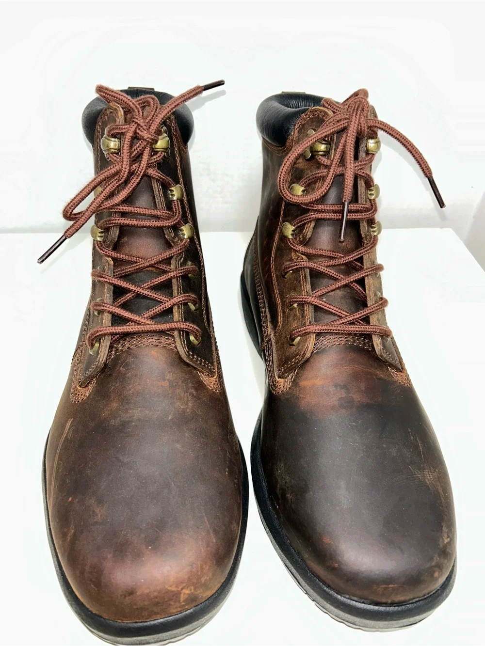 Dr. Comfort Boss #9520 Brown Leather Lace-Up Comfort Work Boot